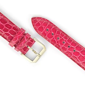 Bracelet Apple Watch, alligator rond, fushia brillant, AB24-r