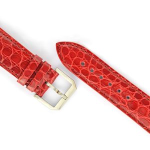 Apple Watch Strap, Alligator Round, Shiny Crimson, AB20-r