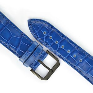 Apple Watch Strap, Alligator Square, Shiny Persian Blue, AB38-c
